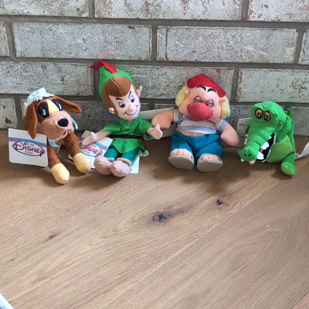 Disney Store PETER PAN SMEE NANA CROCK Bean Bag Plush w Tags NEW